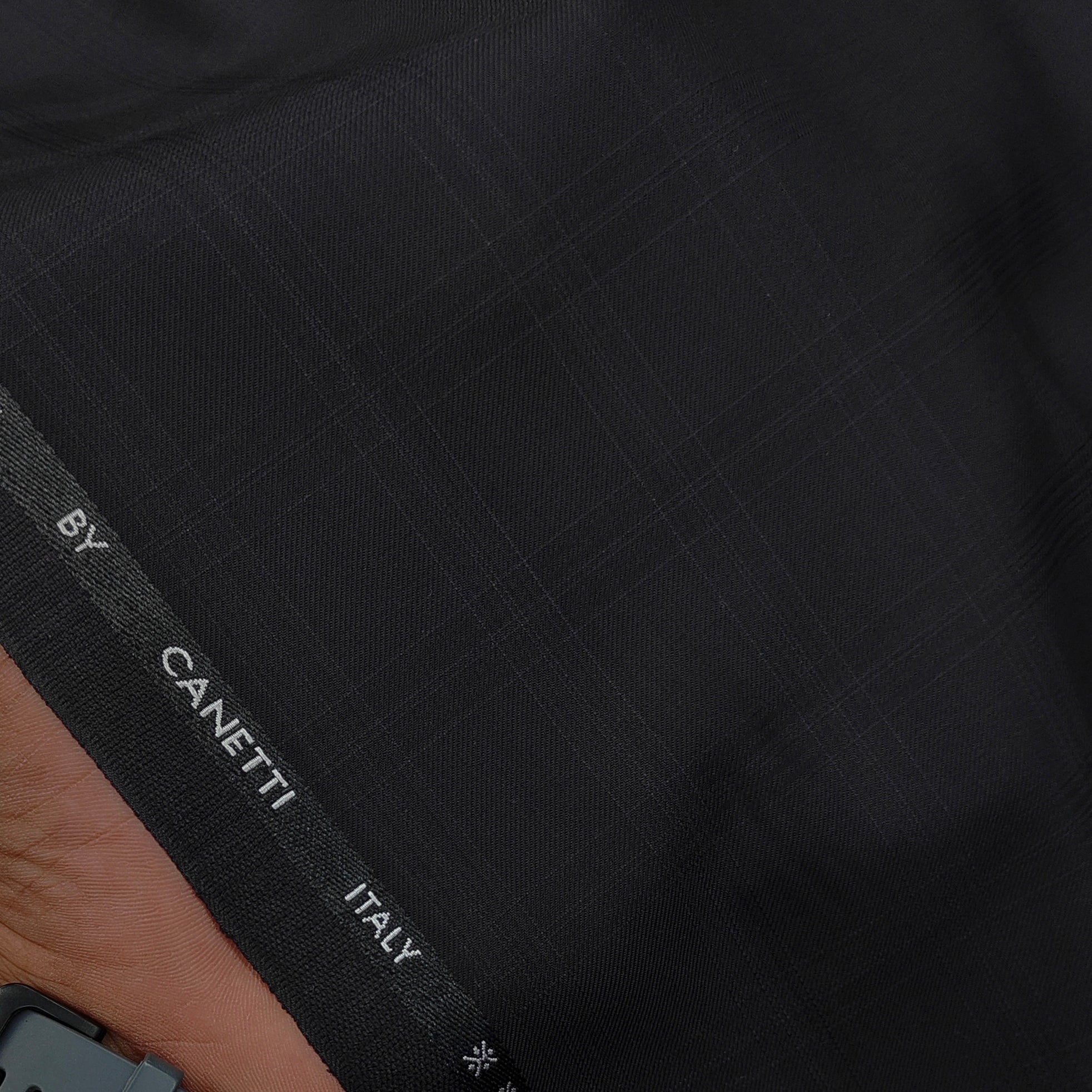 Trouser Fabric Canetti Italy Luxury TR Broad Check Colour Dark Blackish Maroon